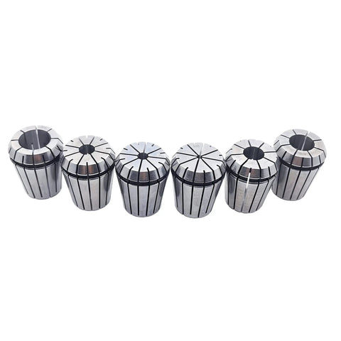 Six Piece ER32 Precision Collet Set For CNC Lathe Milling Chuck With Hole Diameters 1/8 1/4 3/8 1/2 5/8 3/4 Inch High Hardness 45 Steel