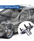 Pair 521000 Wheel Hub And Bearing Assembly For Ford Explorer 2002-2010, shown in vehicle installation diagram