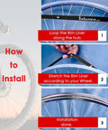 Installation guide for Pack Of 2 Red Rim Strips For 26 Inch Wheels 20 Mm Wide High Pressure Puncture Resistant Elastic PVC Rim Tape