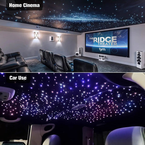 Starlight Headliner Kit For Car Ceiling With Dope Twinkle Fiber Optic Lights And App Controlled Music Mode in home and car use