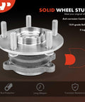 Two Pack Rear Wheel Bearing And Hub Assembly 5 Lug For Mazda CX 5 2013 Through 2023 AWD All Models High Load Capacity Durable Replacement Ready To Roll front view showcasing metal hub with bolts