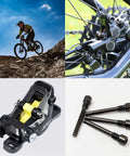 Set of M4 Titanium Bolts For Bicycle Disc Brake Pads Threaded Pin Inserts And Screws Axle with mountain bike and disc caliper