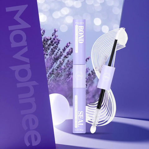 Lash Bond And Seal Clear Eyelash Glue With Lavender Essential Oil For Strong All Day Hold Waterproof Bond And Lock For Cluster Lashes DIY Lash Extensions And Sensitive Eye Adhesive, 5ml tube