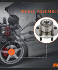 Front Wheel Hub And Bearing Assembly Pair For Mazda 3 2004 2005 5 Lug Bolt Pattern 114.3mm No ABS Left And Right Replacement