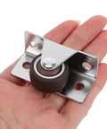 No Sweat Silent TPR Drawer Casters 4 Piece Heavy Duty Fixed Rolling Wheels For Office Cart And Cabinet Smooth Ride Replacement Hardware Flat Plate Mount Brackets held in hand