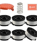 String Trimmer Line Kit For AF100 Pro Grade Compatible Trimmer Edger 6 Replacement Spools Cap And Spring Fits GH LST NST Series Mowers