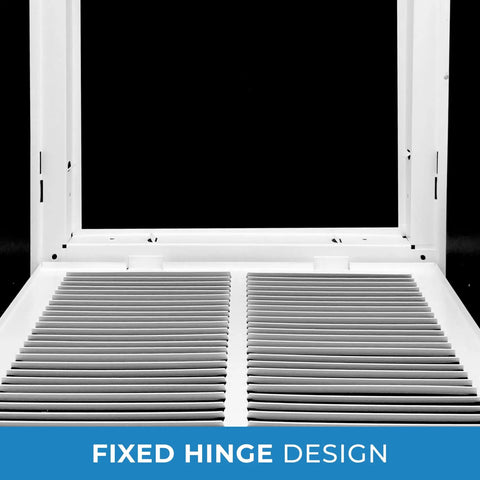 24 By 10 Steel Return Air Filter Grille For 1 Inch Filter With Removable Face Door Built Like A Tank, fixed hinge design
