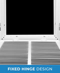 Beefy Return Air Grille for 18 By 36 duct opening with steel frame, fixed hinged door, and louvered vent cover