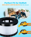 HEPA Filter For DC515, DCV517 And DCV517B Wet And Dry Vacuums, Washable High Efficiency Replacement, 2 Pack shown with vacuum models
