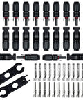 24 Pack Solar Panel Cable Connectors, Male And Female IP67 Waterproof, Includes 2 Spanners, 12 Pairs, Heavy-Duty PV Connectors