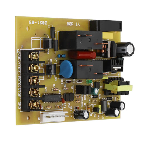 Upgraded Car Tire Balancer Circuit Board Featuring Thick Aluminum Copper Plates To Knock Out Vibration And Keep Your Ride Snug Straight Drop In Swap For Most Shop Frames A Real Dealership Grade Fix, yellow PCB with components.