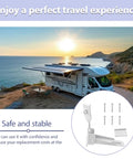 Heavy Duty Folding Camper Door Latch Kit For RV Enclosed Trailers Dead Nuts Secure Steel Lock with installed screws and mount.