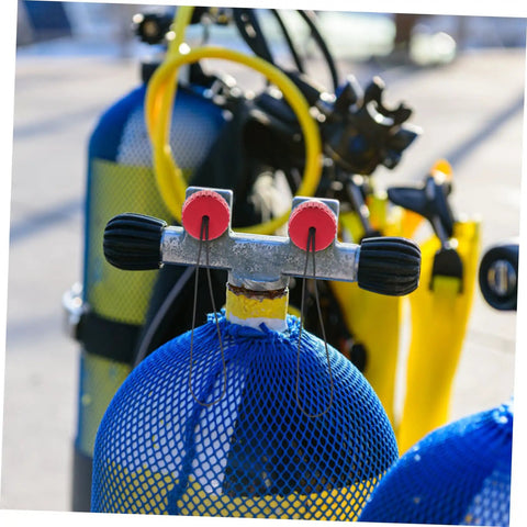 Two Pack Scuba Air Tank Valve Cover Protectors Lightweight Durable Valve Caps For Scuba Gear Shield Your Tank From Dings And Debris Easy On And Off Perfect For Long Dive Sessions on scuba tanks