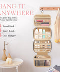 Hanging Toiletry Bag For Travel And Makeup Kit Waterproof, Space Saver Yet Roomy With A Gigantic Opening, hanging on wall hook