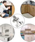 8 Pack One Half Inch Overlay Soft Close Cabinet Hinges For Kitchen Cabinets Hidden Stainless Steel Concealed Door Hardware Self Closing