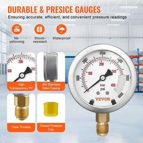 Hydraulic Pressure Test Kit With Five Gauges Thirteen Test Couplings Fourteen Tee Connectors Five Test Hoses And Tough Carrying Case