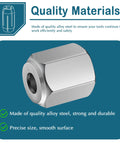 2 Pack Replacement Nut Kit For CN1 Drywall Cut Out Tools And Spiral Saws, silver nut shown in detailed material display