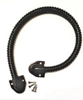 Rock solid door cable protector, 18 inch oil rubbed bronze wire conduit for heavy duty armored door loop.
