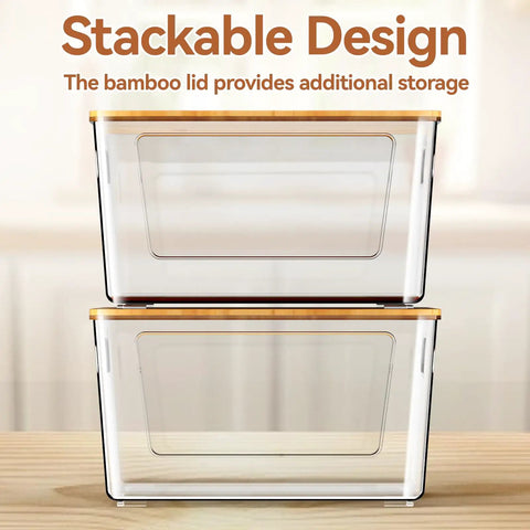 Game Changer 2 Pack Trash Bag Holder With Bamboo Lid Stackable Garbage Dispenser Kicks Up Your Kitchen Vibe Fits Reliable Standard 13 30 33 Gallon Rolls For Easy Daily Grinds