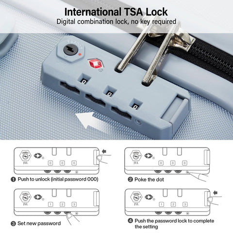TSA lock on underseat 16 inch carry on luggage for travel with instructions, gray, lightweight hard shell, spinner wheels, 29L capacity