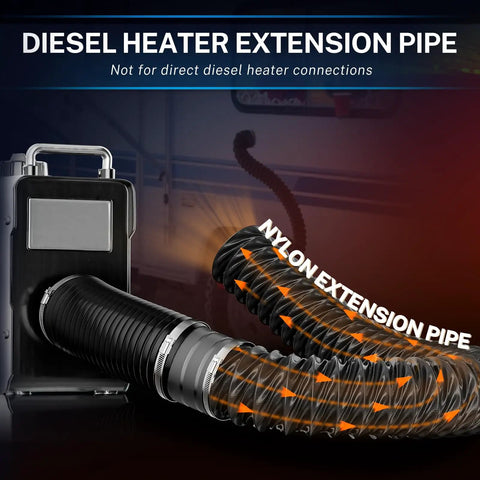 Beefy Heavy Duty Nylon Duct Hose 3 Inch By 16 Foot Flexible Venting For Diesel Heaters And More Built To Take Heat