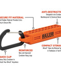 Beefy 20 Piece Impact Driver Bit Set in Premium S2 Steel for Torx Hex Phillips Square and Slotted Bits showcased with carabiner clip