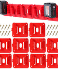 10 Pack Battery Holder For M18 18V Batteries Wall Mount Tool Holder Storage Case For Shelf Van And Toolbox Durable ABS Plastic