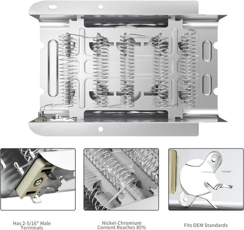 Dryer Heating Element Assembly Replacement Part 279838 W10724237 3403585 For Whirlpool Kenmore Maytag Amana Roper Crosley Admiral