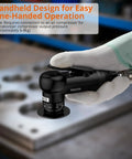Hand holding Air Powered Chamfer Tool Kit With Dual Blade System R And C Blades, 30000 RPM Deburring Machine for metal.