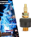 Premium M16x1.5 Gas Electric Quick Connector For Mig Tig Welder Torch Copper Consumables durable and reliable design.