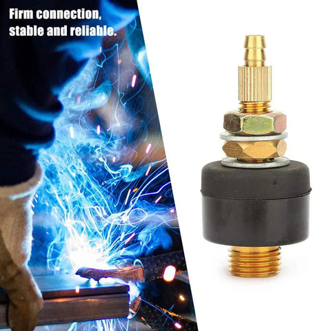 Premium M16x1.5 Gas Electric Quick Connector For Mig Tig Welder Torch Copper Consumables durable and reliable design.