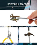 Powerful magnet on two piece magnetic telescoping pick up tool set with pocket clip extends to 25 inches 3 pound grabber