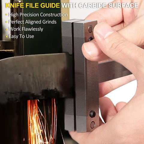Hardened File Guide With Carbide Surface For Knife Making A Beefy Knife Maker Tool That Fits Up To 2 Inch Wide Blades Ideal Jig for precise grinding