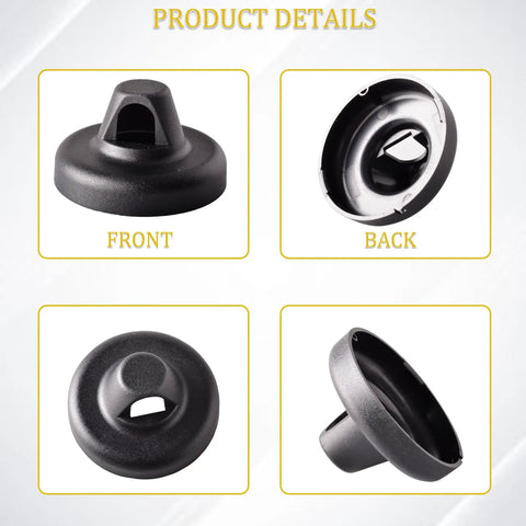 Jeep Wrangler Antenna Bracket Stud Cap Replacement Base Cover For 2007-2023 Wrangler JK 2018 Gladiator 56040950AE, four angles