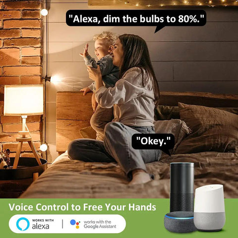 Smart WiFi RGB CW LED Bulbs 13W 1300LM 3 Pack Works With Alexa And Google Assistant 2700K To 6500K Dimmable Multicolor A19 E26 120 Watt Equivalent No Hub Needed, lamp controlled by voice