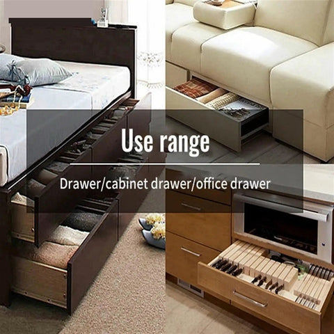 Smooth Glide Full Extension Drawer Slides With Buffer Rebound And Hydraulic Guide Three Section Drawer Rails For Home Cabinets No Tools Quick Release Easy Pull Out Access 14 Inch Long in various furniture uses