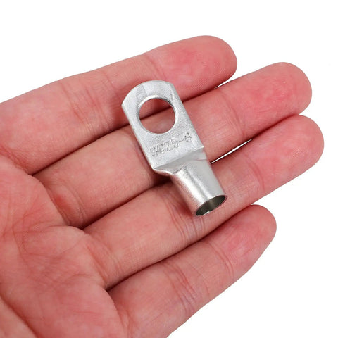 Secure Battery Terminal Connectors Kit With Tinned Copper Wire Lugs And Polyolefin Heat Shrink Tubing For Reliable Automotive and Diy Electrical Connections That Hold Tight Without Failing. 25-8 ring lug