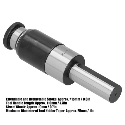 Beefed Up Heavy Duty GT12 Collet Chuck Holder With Straight Shank Tapping Tool Overload Protection for CNC Lathe, High Carbon Steel
