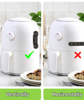 White air fryer showing proper vertical cord organizer on left with 6 Pack Appliance Cord Organizer Set Upgraded Stick On Cord Wrap Holder With Nano Tape And Reinforced Base Heavy Duty Adhesive For Pressure Cooker Coffee Maker Air Fryer And Blender For Your Kitchen Gear