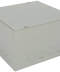 Beefy 16 Gauge Steel NEMA 1 Junction Box, Sheet Metal Enclosure, 10 X 10 X 6 Inches, Gray, Welded Construction, UL Type 1 Rated Indoor Electrical Box