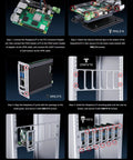 Kickass 2U Rack Mount Enclosure For Raspberry Pi 4 And Pi 5 Server Clusters installation guide showing installation steps and components.