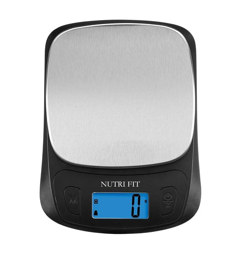 Ultra Slim Digital Kitchen Scale For Baking And Cooking, 11lb And 5kg Capacity, Grams And Ounces, Tare Function, Backlit LCD, Stainless Steel Top