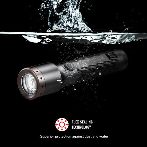 P5R Core Rechargeable Flashlight With High Power LED 500 Lumens Waterproof Light underwater with protective sealing technology