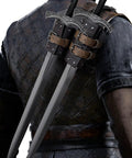 Medieval Faux Leather Double Back Sword Frog For Mercenary Cosplay Dope Adjustable Back Sword Holster with Classic Buckles