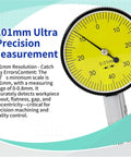 Beefy Lever Dial Indicator Magnetic Holder And Stand Kit For Precision Measurement With Pro Grade Probes Magnetic Base And Tools Micrometer Dial Gauge 0.8mm Stand B 0.01mm dial