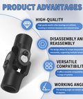 Heavy Duty Three Quarter Inch Round To Three Quarter Inch Round Universal Joint Steering Shaft Black Steel Coupling benefits display