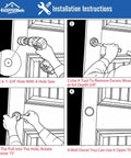 Installation instructions for 4 Pack Closet Door Finger Pull 1-3/4 Inch Black Easy Snap In Installation Fits 3/8 Inch Depth by 1-3/4 Inch