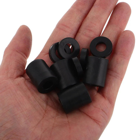 Heavy Duty Wall Mount Screw Kit 88 Piece Set For TVs With black spacers in hand for secure wall mounting