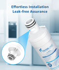 Close-up of LT1000PC Replacement Refrigerator Water Filter For LG And Kenmore 46-9980 showing easy installation feature.