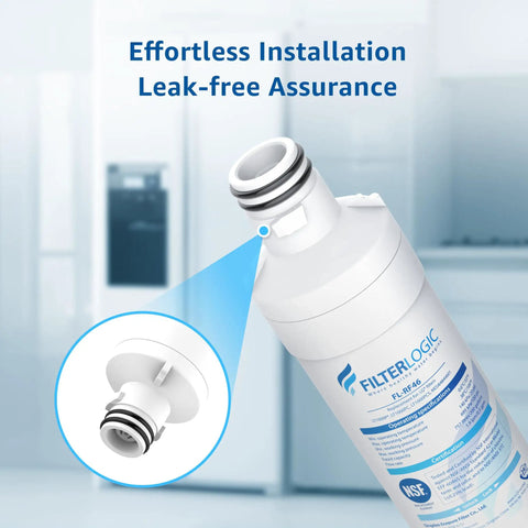 Close-up of LT1000PC Replacement Refrigerator Water Filter For LG And Kenmore 46-9980 showing easy installation feature.